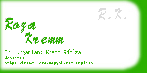 roza kremm business card